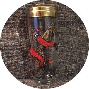 Vintage Pheasant Cocktail Shaker with Stirrers!